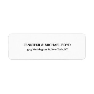 Black & White Unique Retro Style Classical Family Return Address Label