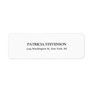 Black & White Unique Special Classical Return Address Label
