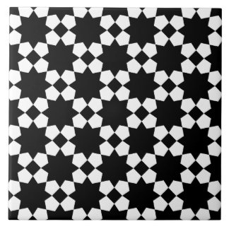 Black &white vector seamless pattern ceramic tile