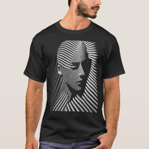 Black & White Venetian Vector Profile T-Shirt