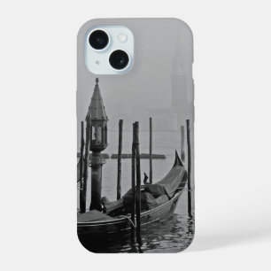 Black & White Venice Italy Travel iPhone 15 Case