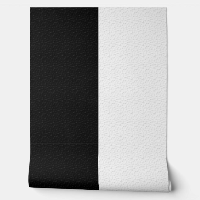 Black White Vertical Big Stripes Pattern  Wallpaper (Unrolling)