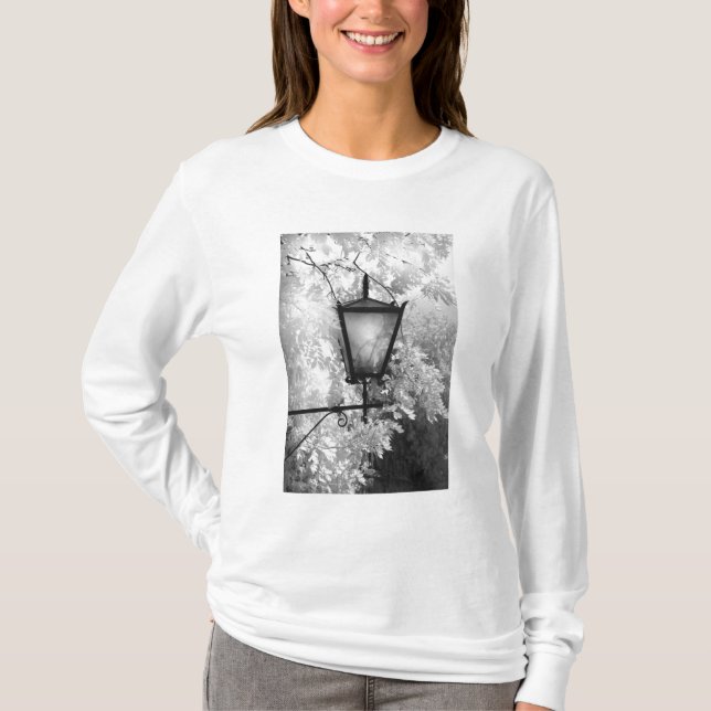 Black & White view of light fixture T-Shirt (Front)