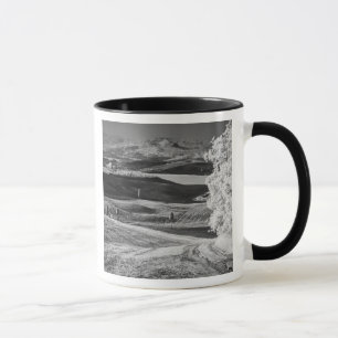 Black & White view of winding road Mug