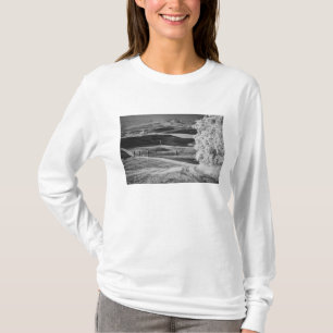 Black & White view of winding road T-Shirt