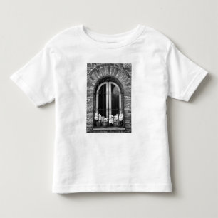 Black & White view of window and flower pots Toddler T-Shirt