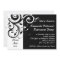 Black+White Vine Swirl Retirement Party Invitation
