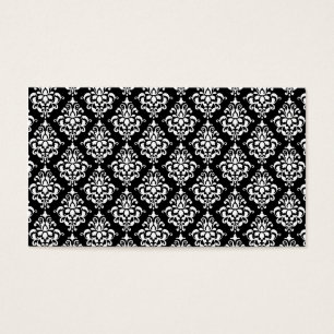 Black White Vintage Damask Pattern 1