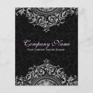 Black & White Vintage Floral Ornament Flyer