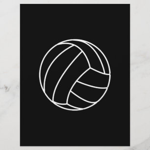 BLACK & WHITE VOLLEYBALL summer sports beach fun Flyer