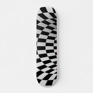 Black & White Vortex Illusion Skateboard