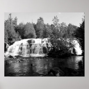 Black & White Waterfalls 16x20 Poster