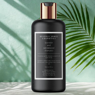 Black white waterproof cosmetics bottle label