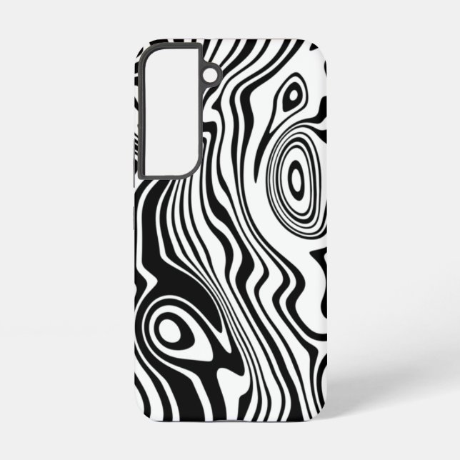 Black White Waves Samsung Galaxy Cese Your Colours Samsung Galaxy S22 Case (Back)