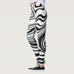 Black White Wavy Striped Leggings or Choose Colour<br><div class="desc">Custom Colours Leggings with Abstract Wrapped Wavy Striped Black and White Colours - or Choose / add your favourite background colours - Resize and move or remove and add elements / text with Customisation tool ! Design by MIGNED. Please see my other projects / designs. You can also transfer my...</div>