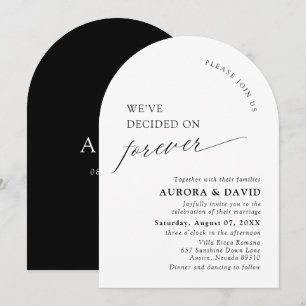 Black & White We’ve Decided On Forever Wedding Invitation