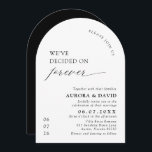 Black & White We’ve Decided On Forever Wedding Invitation<br><div class="desc">Celebrate timeless elegance with our Modern Black & White "We’ve Decided On Forever" Wedding Invitation. Featuring sleek typography and a minimalist design, this invitation is perfect for couples who value simplicity and sophistication. Fully customisable, it allows you to add your wedding details effortlessly. Ideal for contemporary weddings, this design sets...</div>