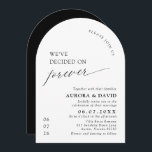 Black & White We’ve Decided On Forever Wedding Invitation<br><div class="desc">Celebrate timeless elegance with our Modern Black & White "We’ve Decided On Forever" Wedding Invitation. Featuring sleek typography and a minimalist design, this invitation is perfect for couples who value simplicity and sophistication. Fully customisable, it allows you to add your wedding details effortlessly. Ideal for contemporary weddings, this design sets...</div>