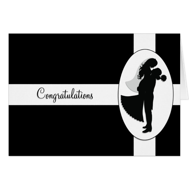 Black & White Wedding Couple (Front Horizontal)