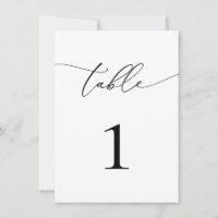 Black & White Wedding/Event Table Number