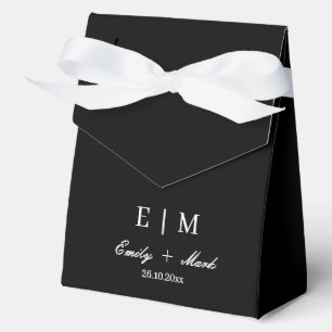 Black White Wedding Favour Box Luxury Custom 