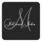 Black White Wedding Favour Stickers Square Shape