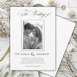 Black & White Wedding Invitation & Photo