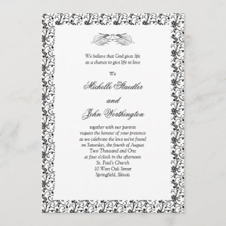 Black & White Wedding Invitation Template