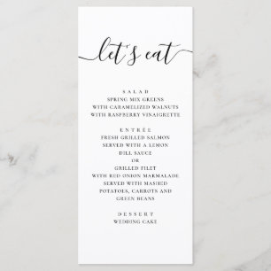 Black & White Wedding   Minimalist Clean Modern Menu