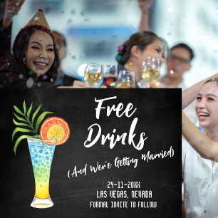 Black & White Wedding Save The Date Card