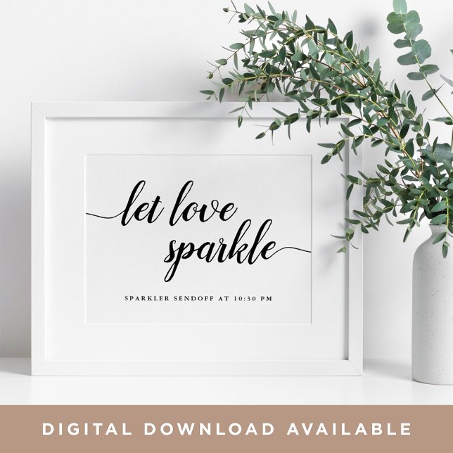 Black & White Wedding Sparkler Sendoff Sign (Creator Uploaded)