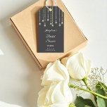 Black White Wedding String Lights  Gift Tags<br><div class="desc">Black White Gift Tags with Wedding String Lights, </div>