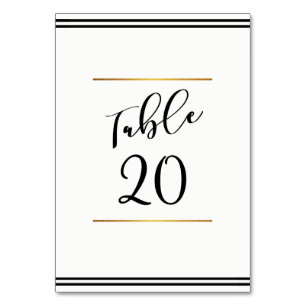 Black & White Wedding Table Card