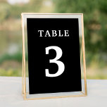 Black White Wedding Table Number<br><div class="desc">Elegant black gothic wedding table numbers. Personalise the number and add as many tables as you need. For more matching products including a goth invitation suite please be sure to check our collection.</div>