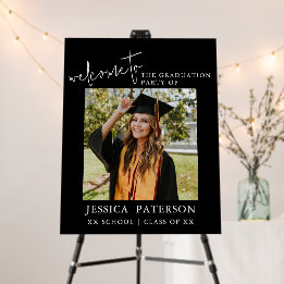 Black White Welcome To The Graduation Party Photo