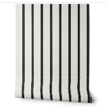 Black & White Wide Farmhouse Ticking Stripe