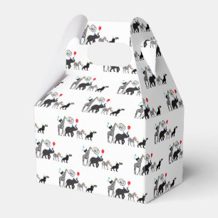 Black White Wild Party Animal Birthday Favour Box