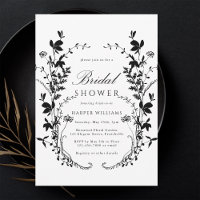 Black & White Wildflower Silhouette Bridal Shower