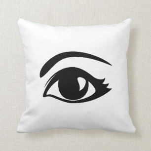 Black & White Winking Eye (Left) Cushion