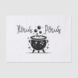 Black & White Witchy Cauldron Halloween Party Tissue Paper