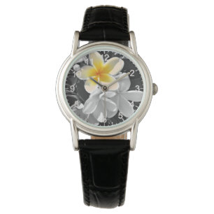 Black White With One Yellow Frangipani, Watches