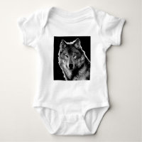 Black & White Wolf Artwork