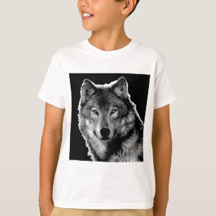 Black & White Wolf Artwork T-Shirt