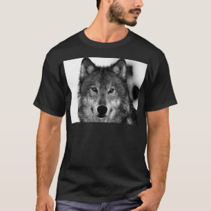 Black & White Wolf Artwork T-Shirt