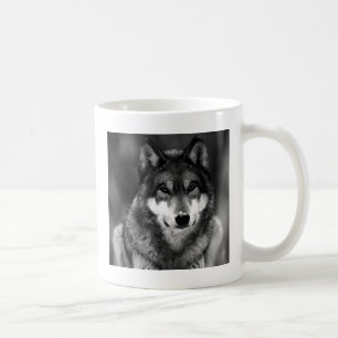 Black & White Wolf Coffee Mug