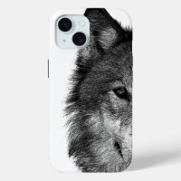 Black & White Wolf Eye Artwork