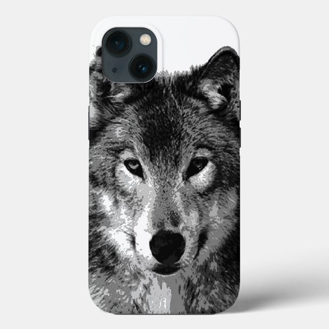 Black & White Wolf Eyes Case-Mate iPhone Case (Back)