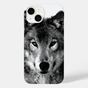 Black & White Wolf Eyes Case-Mate iPhone 14 Case