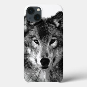 Black & White Wolf Eyes iPhone 13 Case