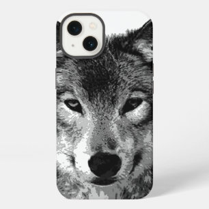 Black & White Wolf Eyes iPhone 13 Case